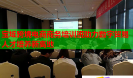 寶坻跨境電商商務(wù)培訓(xùn)班助力數(shù)字貿(mào)易人才培養(yǎng)新高地